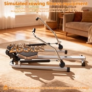 Home Rowing Machine,Hydraulic Rower with LCD Monitor,Adjustable Resistance up to 110LBS & Large Cushioned Seat