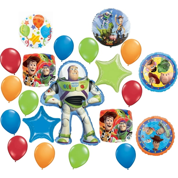 Toy Story Party Supplies Buzz Lightyear Birthday 21 pc Balloon Bouquet