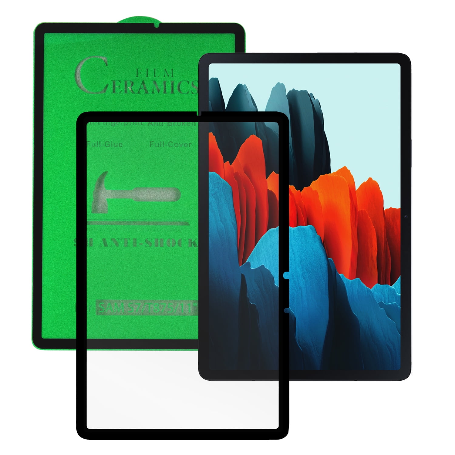 KIQ Galaxy Tab S7 S8 11.0 Screen Protector, Clear Flexible Ceramic Scratch/Crack/Chip/Shatter Resistant Self-Adhere Bubble-Free for Samsung Galaxy Tab S7 T870/ S8 X700 [11.0]