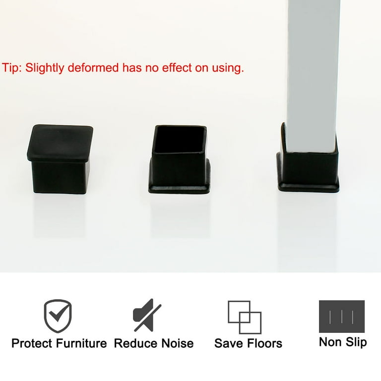 Square rubber furniture feet hot sale