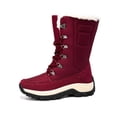 thumbnail image 3 of Snow Boots for Women Waterproof Mid Calf Faux Fur Lined Anti Slip Lace Up Hinking Snow Shoes for Winter Outdoor, 3 of 9