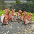 thumbnail image 4 of 1 Pair Mini Resin Squirrel Sculpture Statues Animal Model for Home  Lawn Art Craft Gift, 4 of 9
