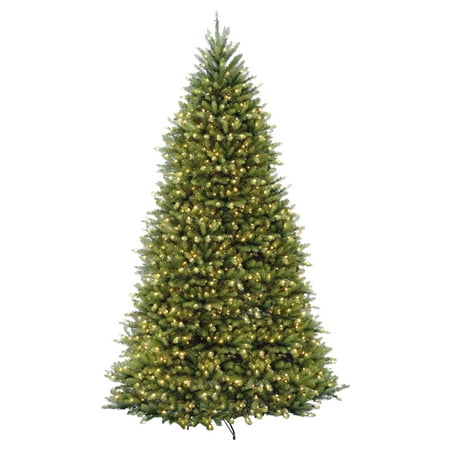 National Tree 12' Dunhill Fir Hinged Tree with 1500 Clear Lights
