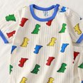 thumbnail image 5 of Odeerbi 18M-7Y Toddler Boys Girls Summer Cotton Pajamas Short Sleeve Tops Shorts Set Soft Loungewear Dinosaur Print Sleepwear Casual Two-piece Pajama Sets Toddler Boys Girls Clothes, 5 of 5