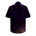 thumbnail image 5 of Lilgiuy Mardi Gras Shirts for Men Summer Short Sleeve Novelty Mask Printed Bowling Casual Button Down Lapel Collar Beach Hawaiian Vacation Shirt(Dark Blue,M), 5 of 5