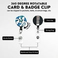 thumbnail image 6 of Bravoul Heavy-Duty Retractable Badge Reel with 360 °   Rotating Clip - ID Card Holder, Detachable Lanyard, 6 of 8
