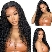 28 Inch Deep Wave Lace Front Wigs Human Hair Hd Lace Frontal Wigs For Black Women Hair 13x6x1 Transparent Lace 250%