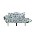 thumbnail image 2 of Daisy Futon Couch, Floral Bouquets Seasonal Growth Beauty Blossom Spring Romantic Flourish, Daybed with Metal Frame Upholstered Sofa for Living Dorm, Loveseat, Pale Blue White, by Ambesonne, 2 of 4