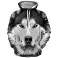 thumbnail image 2 of Sudadera con capucha de otoño 2024 para hombre, sudaderas con capucha de animales en 3D a la moda, sudaderas con capucha para mujer con estampado de cabeza de lobo feroz, elegante sudadera con capucha, 2 of 4