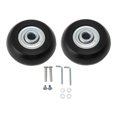thumbnail image 1 of Dsseng Kit de Remplacement de Roue de Bagage SmoothRoll 54x18mm - Roues Pivotantes Silencieuses pour Chariot/caisse Design à Double Roulement en Caoutchouc PU Installation Facile Inclus, 1 of 9