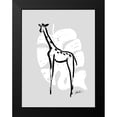 thumbnail image 2 of Augustine, Jodi 15x18 Black Modern Framed Museum Art Print Titled - Inked Safari Leaves IV-Giraffe 2, 2 of 5
