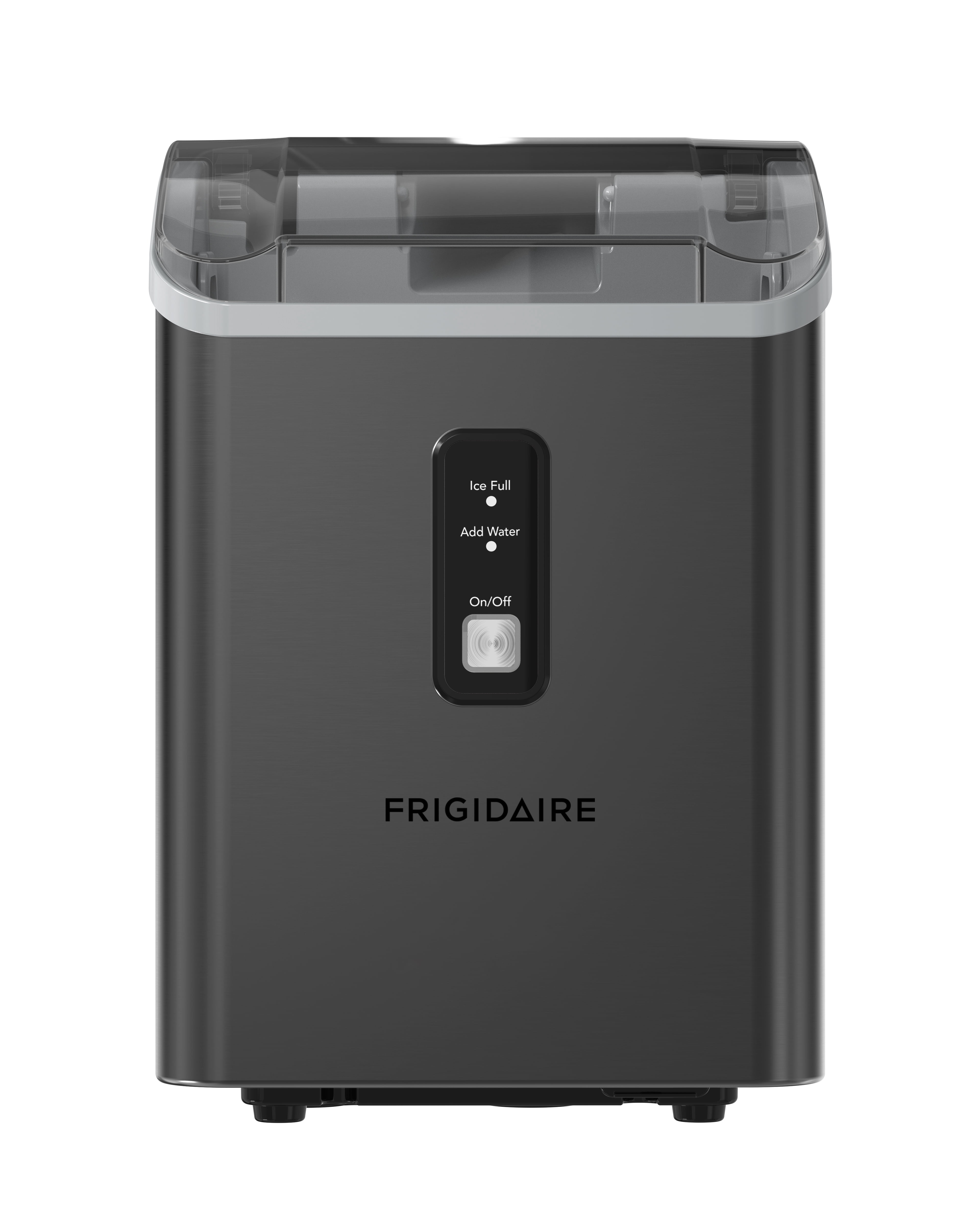 Frigidaire Nugget Ice Maker 33 Lbs, Black Stainless Steel Countertop Soft Pellet Ice Maker for Home, Kitchen, Office, Bar