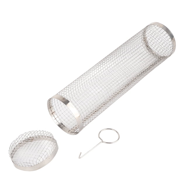 Cesta Rodante Para Parrilla De Barbacoa, Cilindro De Cesta Para Parrilla De 11,8 Pulgadas, Malla Uniforme Portátil Para Exteriores