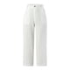thumbnail image 3 of Gibobby pantalones negros mujer Pantalones largos de cintura con botones elásticos con cremallera y bolsillos de color sólido informales para mujer (Blanco, XL), 3 of 5