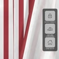 thumbnail image 3 of Red and White Striped Kitchen Window Curtain Gothic Goth Modern Minimalist Simple Small Short 27.5" W x 39" L Window Treatment Tiers for Bedroom Living Room Bathroom 2 Panels Rod Pocket Drapes, 3 of 6