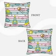 thumbnail image 3 of Bingfone Space Doodle Linen Throw Pillow Covers Cushion Case Pocket Button Vintage Farmhouse Pillowcase For Sofa Couch Bed 16"X16", 3 of 9