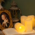 thumbnail image 3 of Velas sin llama H-BLOSSOM, LED parpadeantes, cera auténtica, juego de 6, 3 of 8
