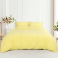 thumbnail image 2 of PiccoCasa 3 Pieces Microfiber Soft Breathable Duvet Cover Set Yellow Full, 2 of 7