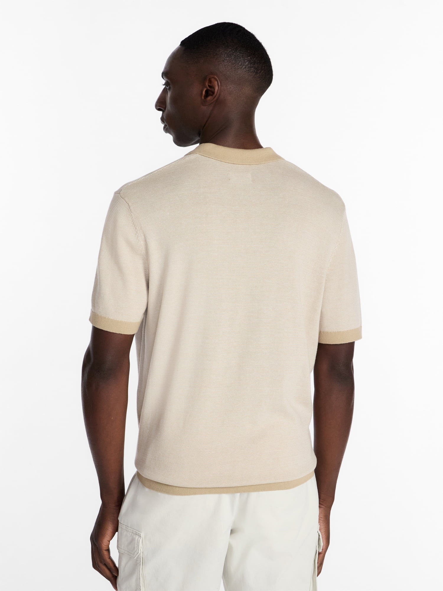 George Men's Knit Johnny Collar Polo Shirt, Sizes S-5XL