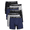Black/Navy/Vapor Gray, variant on Starter Men's Cotton Stretch Boxer Briefs, 6-Pack