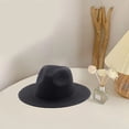 thumbnail image 3 of Solid Color Folding Thin Straw Hat Unisex Big Brim Sunscreen Jazz Hat Fashion Accessories, 3 of 7