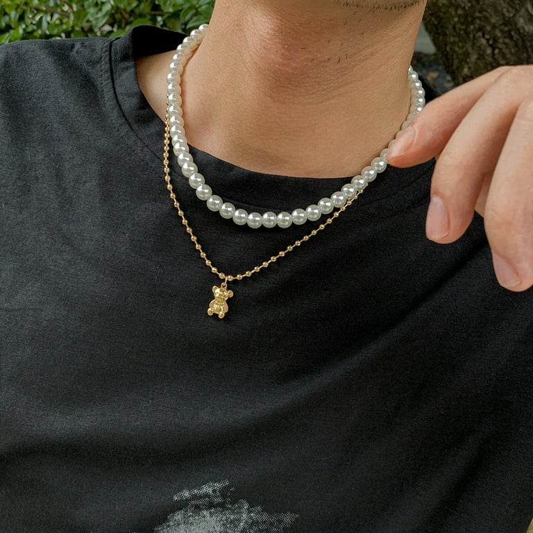 Ayyufe Men's Panda Shape Choker Necklace