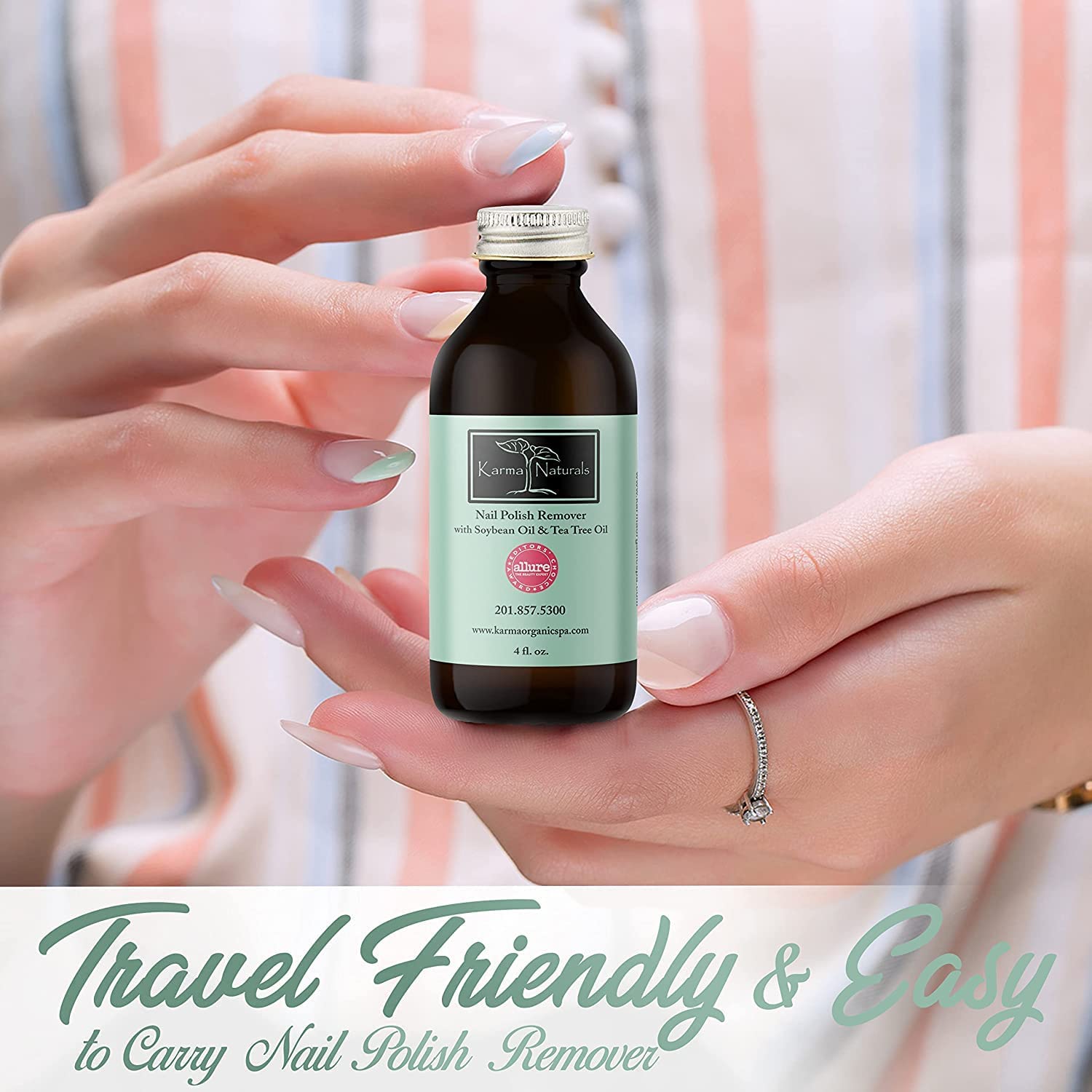 Two in One Base Coat Top Coat – Nail Polish Clear with Amazing Nail Polish Remover Tea Tree Oil Based Formula moisturize and Nourish Nails