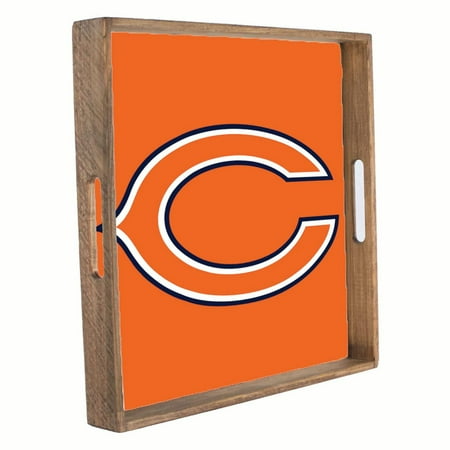 964 Bear - Chicago Bears 16'' x 16'' Wood Tailgate Tray - No Size