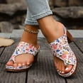 thumbnail image 5 of Dakaela Womens Chunky Heels Sandals Flower Orthopedic Wedge Dress Shoes Toe Ring Backless Ladies Casual Work Walking Sandal Size 6-10 White, 5 of 9