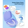 thumbnail image 4 of Retainer Case with Vent Holes, 1 Pcs Denture Case, Tight Snap Lock Orthodontic Mouth Guard Case, 4 of 5