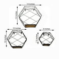 thumbnail image 3 of Efavormart 3 Pack Black Geometric Floating Shelves, Wall Mounted Decorative Hexagonal Wall Shelf - 9"|12"|14", 3 of 11