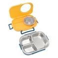 thumbnail image 1 of Boîte à déjeuner en acier inoxydable, conteneurs à compartiment isolé thermique à double couche pour étudiants, enfants, pique-nique scolaire, forme d'appareil photo 1450ml, 1 of 7