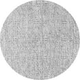 thumbnail image 1 of Ahgly Company Machine Washable Indoor Round Solid Gray Modern Area Rugs, 4' Round, 1 of 4