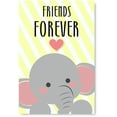 thumbnail image 1 of Awkward Styles Friends Forever Poster Art Elephant Illustration Kids Room Wall Art Baby Room Art Funny Decor for Kids Animals Picture Newborn Baby Room Wall Decor Safari Wallpapers Made in USA, 1 of 3