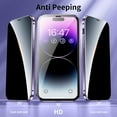 thumbnail image 2 of Anti Peeping Case for iPhone 14 (6.1"), 360 Degree Front and Back Privacy Tempered Glass Cover, Anti SPY Screen, Anti Peep Magnetic Adsorption Metal Bumper for iPhone 14 (Black), 2 of 8