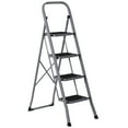 thumbnail image 5 of ZenSports 300lbs Folding 4-Step Steel Ladder Portable Step Stool W/Anti-Slip Wide Pedal for Household Kitchen, Gray, 5 of 7