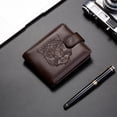 thumbnail image 3 of Cartera corta de cuero suave de PU con ranura para múltiples tarjetas informal de negocios para hombre Tonnylam, 3 of 5