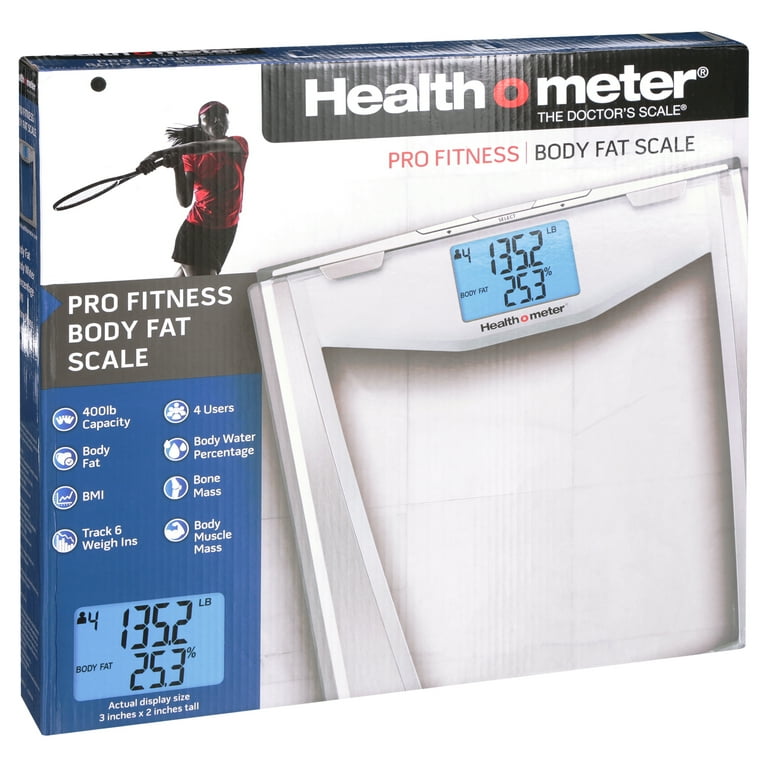 Health O Meter Extra Wide Face Glass Bathroom Scale, Color: White
