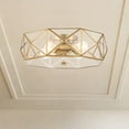 thumbnail image 2 of Vanity Art 4 Light 16.93 Inches Unique Statement Geometric Flush Mount Lighting | Modern Hanging Ceiling Lights Fixtures for Dining Room Living Room Bed Room Kitchen SYBG1704-BD, 2 of 8