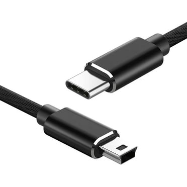 Mini USB to Type C Cable, USB C to Mini USB 3FT Cable Charging Cord for GoPro Hero 3 , PS3 Controller, MP3 Player, Dash Cam, Digital Camera, GPS Receiver, PDAs and More Mini B Devices（black）