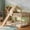 Natural, variant on Harper & Bright Designs Floor House Bunk Bed Frame Full XL Over Queen Size with Slide, Wood Bunk Bed Frame with Roof for Boys and Girls, White