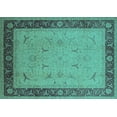 thumbnail image 1 of Ahgly Company Indoor Rectangle Oriental Turquoise Blue Industrial Area Rugs, 7' x 9', 1 of 4