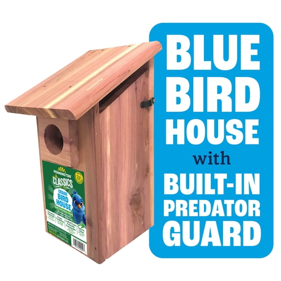 Pennington Cedar Bluebird House With Predator Guard