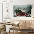 thumbnail image 5 of Elephant Stock Christmas Red Truck Wall Art - Horizontal Canvas Wall Art - Living Room Wall Decor - Holiday Canvas - Gray And Red Decor - 51" x 34", 5 of 8