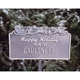 thumbnail image 1 of One Line Happy Holidays with Sleigh Standard Lawn in Red/Gold, 1 of 1