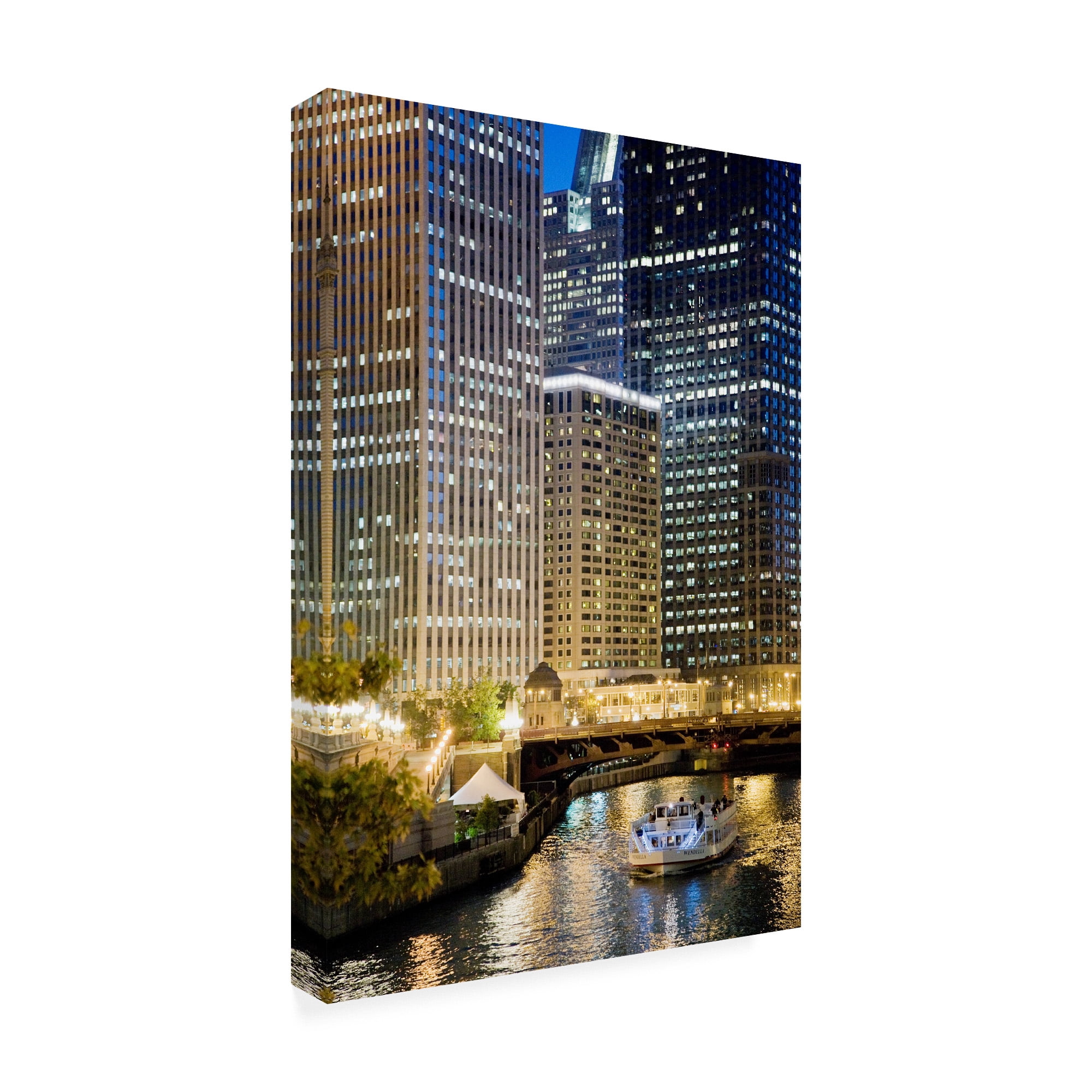 Trademark Fine Art 'Chicago At Night Chicago Color 2' Canvas Art by Monte Nagler