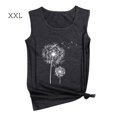 thumbnail image 4 of Débardeur Femme Imprimé Floral Décontracté Col Rond Sans Manches T-shirt, Gris, TTG, 4 of 8