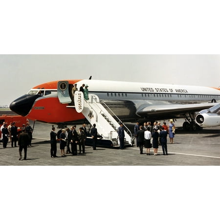LAMINATED POSTER Arrival in Mexico City. President and Mrs. Kennedy debark Air Force One. Mexico City, Mexico, Intern Poster Print 24 x (Best Time To Debark Cedar)