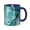 NavyBlue, variant on Narcissus Daffodil Oil Paint Coffee Mug Fun Custom Ceramic Mugs 11oz Green