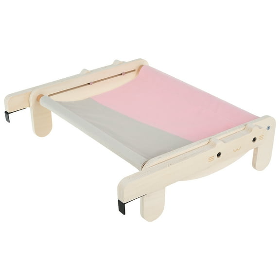 Cat Window Perch Stable Cat Hammock Seat Adjustable Cat Hammock Versatile Cat Windows Seat Easy to Install Pet Cat Bed Shelf with Wood Frame and Cover for Home Pets